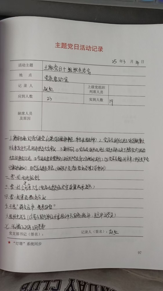 4支部党员大会
