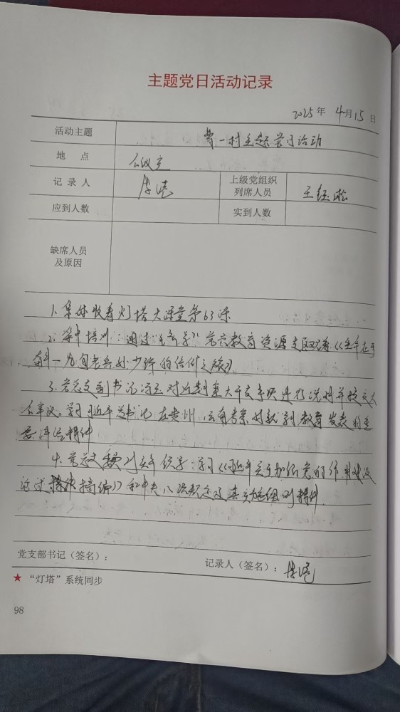 1支部党员会