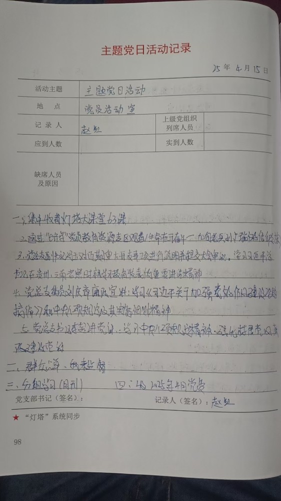 4支部党员会